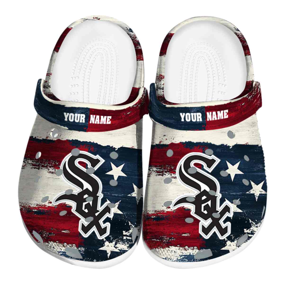 Chicago White Sox MLB Sport Crocs Crocband Clogs Shoes Comfortable For Men Women and Kids