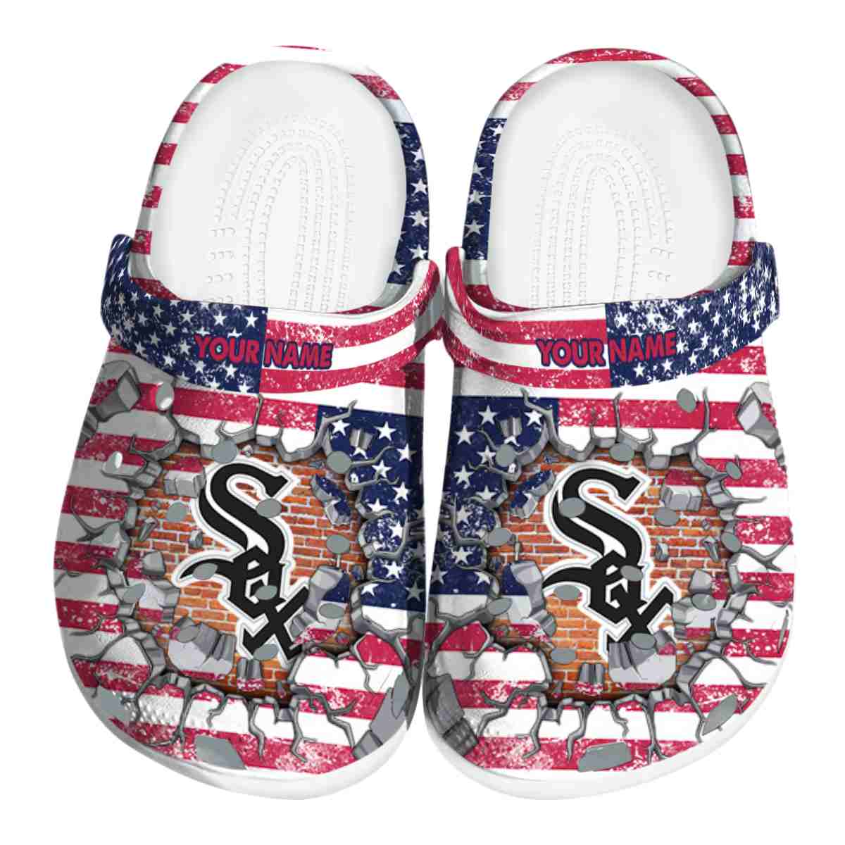 Chicago White Sox MLB Sport Crocs Crocband Clogs Shoes Comfortable For Men Women and Kids