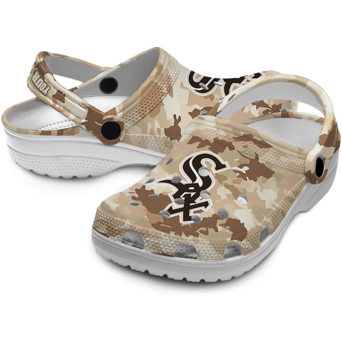 Chicago White Sox MLB Sport Crocs Crocband Clogs Shoes Comfortable For Men Women and Kids