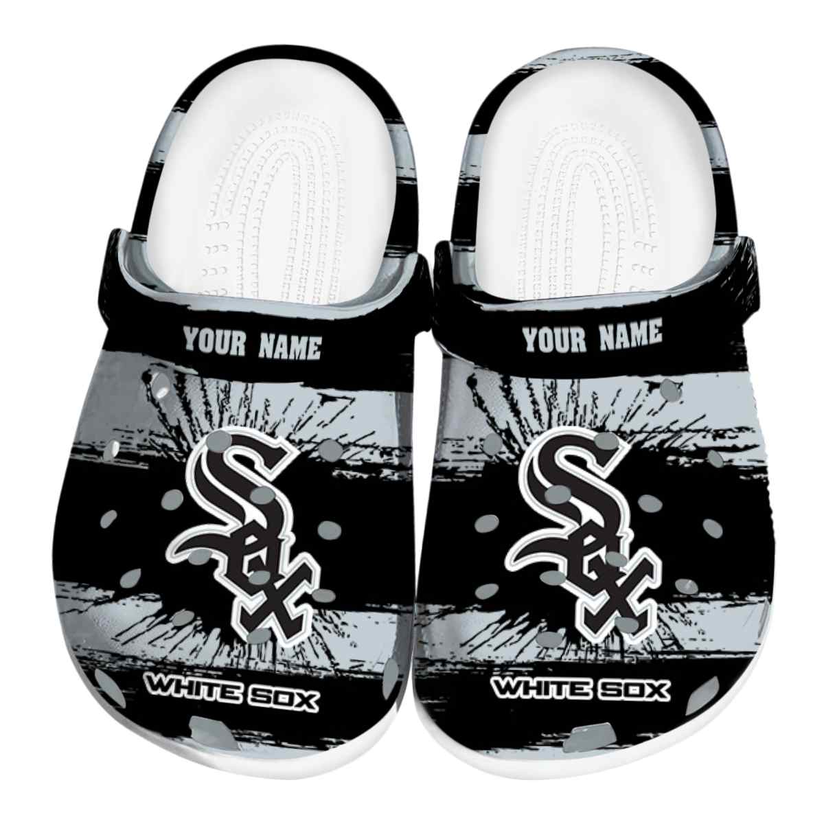 Chicago White Sox MLB Sport Crocs Crocband Clogs Shoes Comfortable For Men Women and Kids