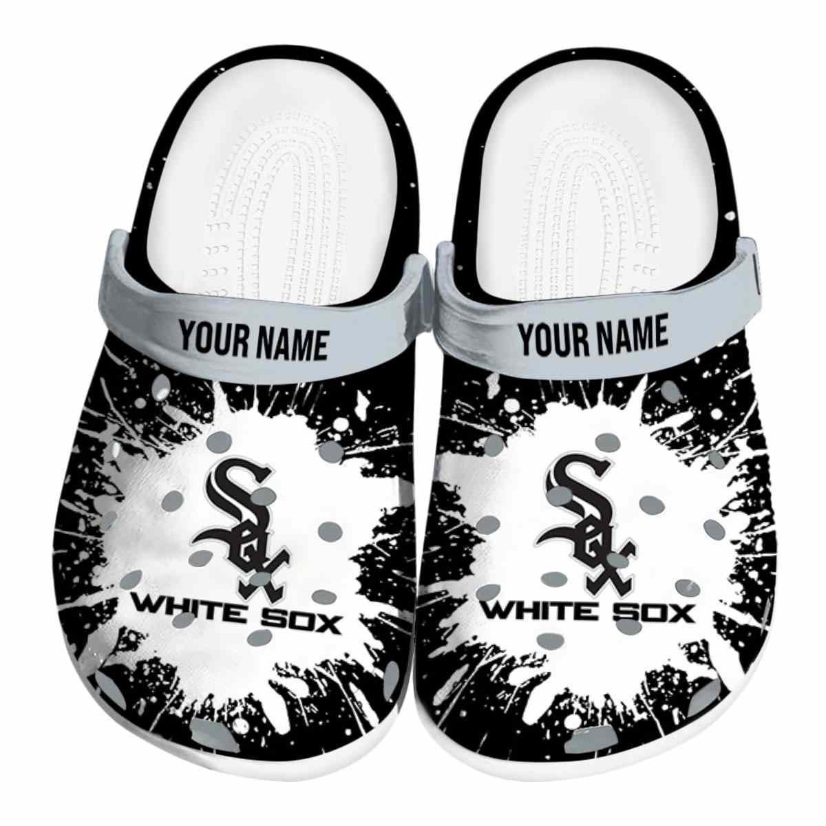 Chicago White Sox MLB Sport Crocs Crocband Clogs Shoes Comfortable For Men Women and Kids