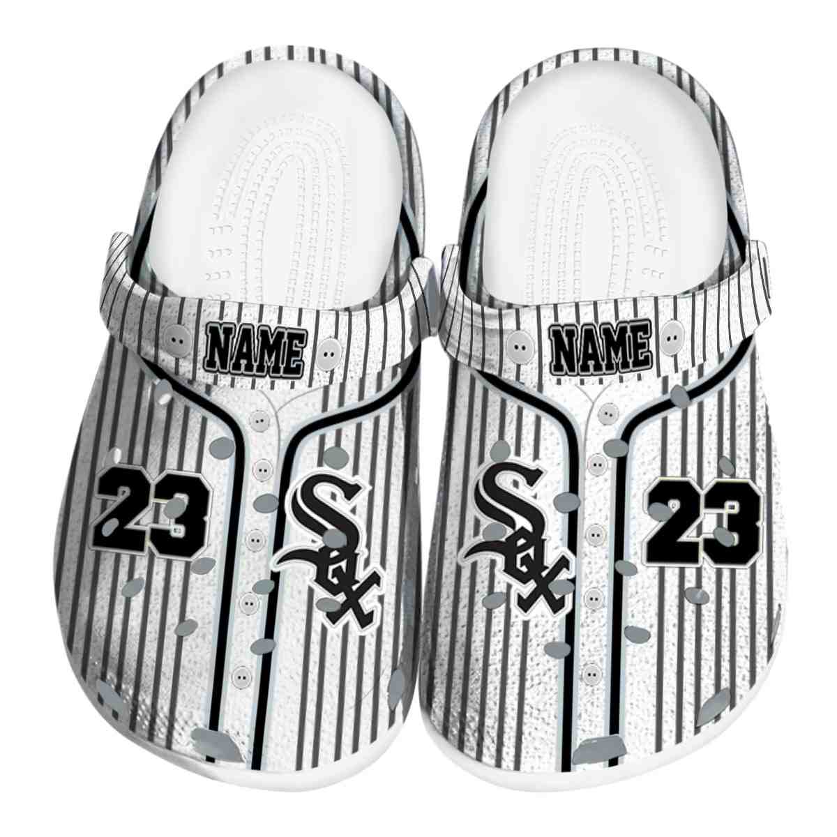 Chicago White Sox MLB Sport Crocs Crocband Clogs Shoes Comfortable For Men Women and Kids