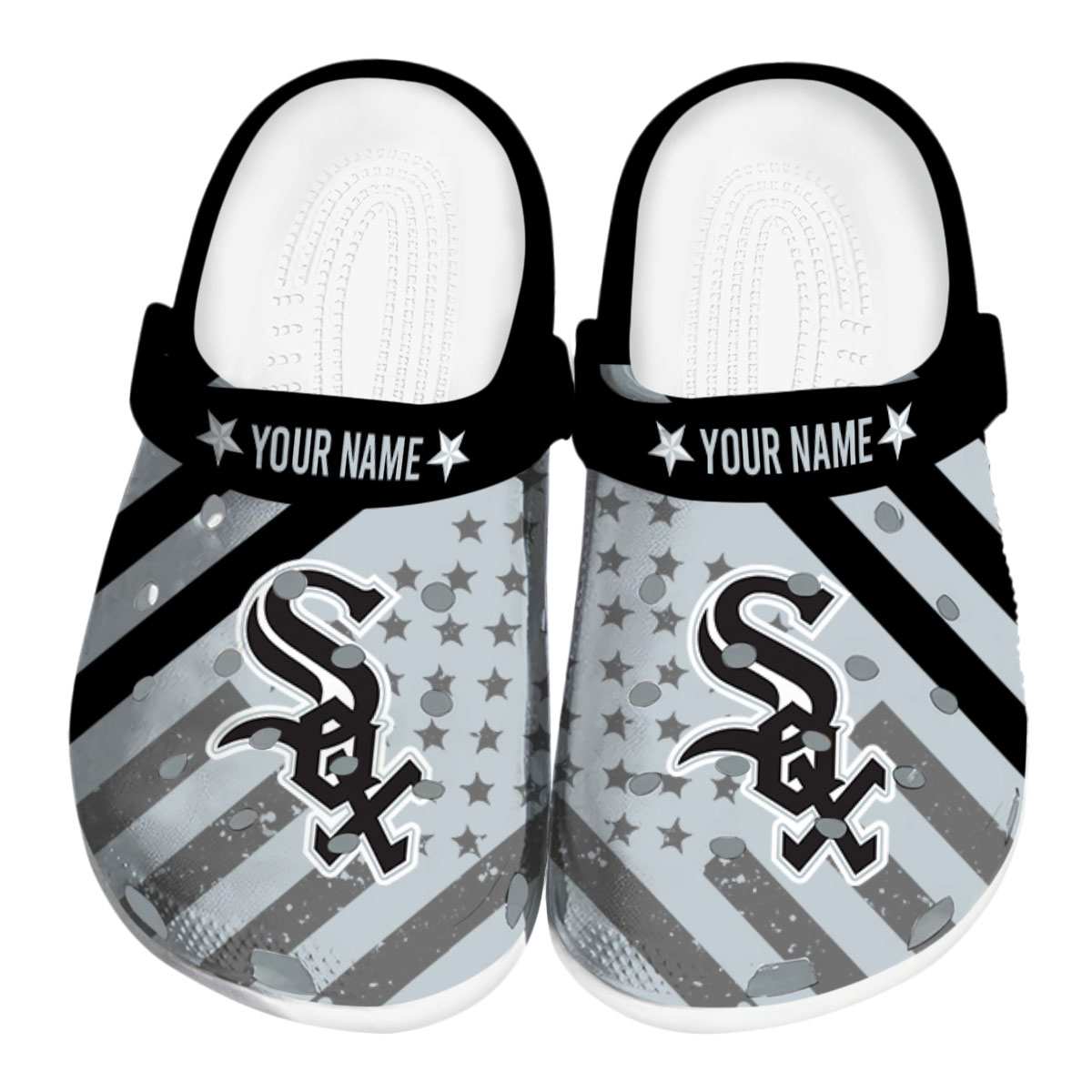 Chicago White Sox MLB Sport Crocs Crocband Clogs Shoes Comfortable For Men Women and Kids