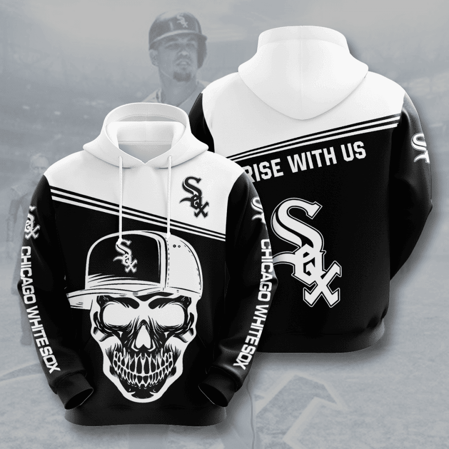 Chicago White Sox Team Skull 3D All Over Print Hoodie, Zip Hoodie