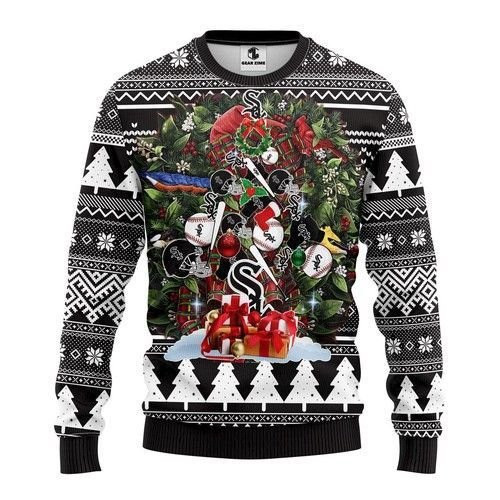 Chicago White Sox Tree Ugly Christmas Sweater Adult 3D Funny Matching for family