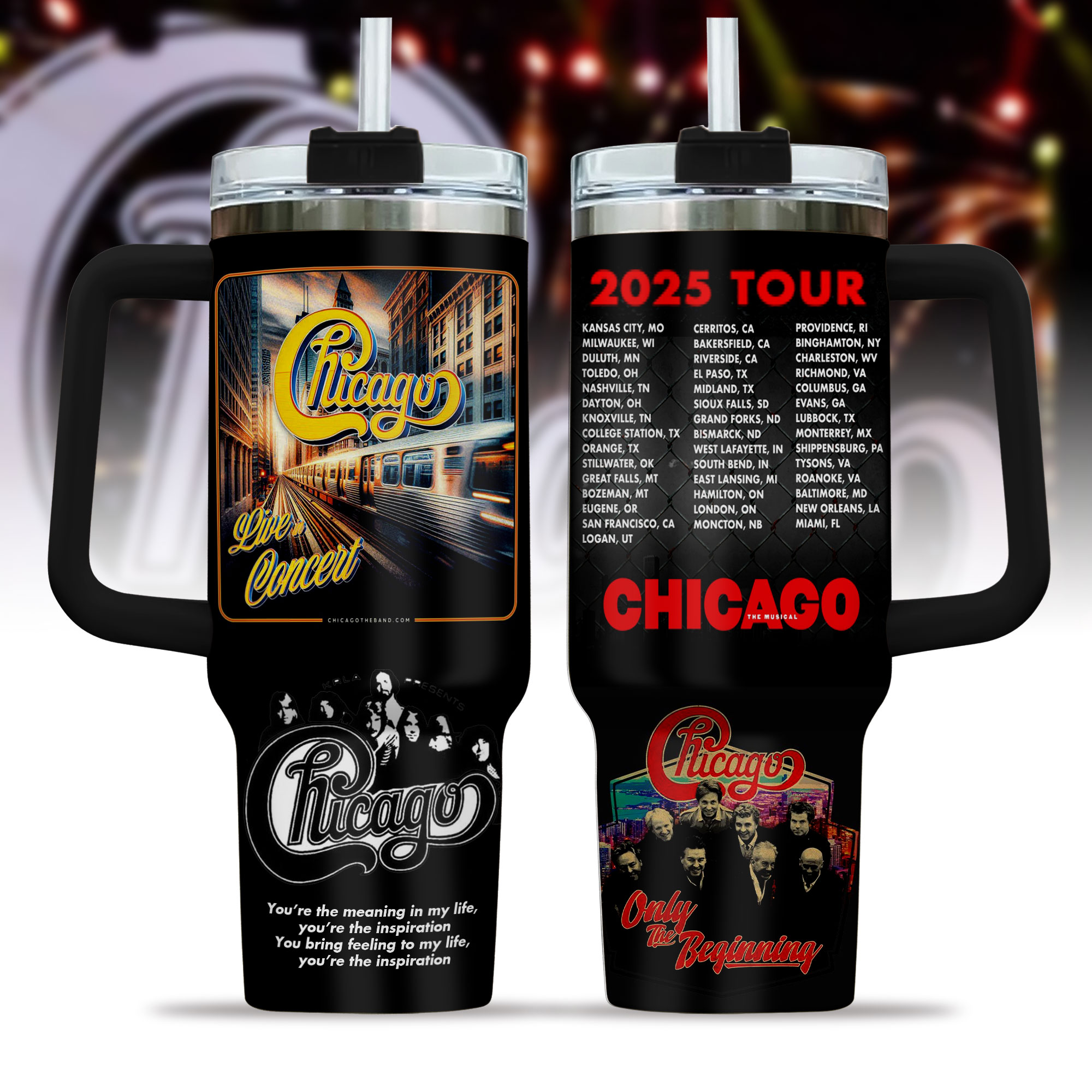 Chicago x The Very Best of Chicago: Only the Beginning Music Custom Stanley Cup 40 oz 30 oz Tumbler With HandleTVC2301169