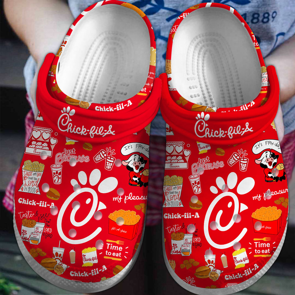 Chick-fil-A Crocs Crocband Clogs Shoes Comfortable For Men Women and Kids