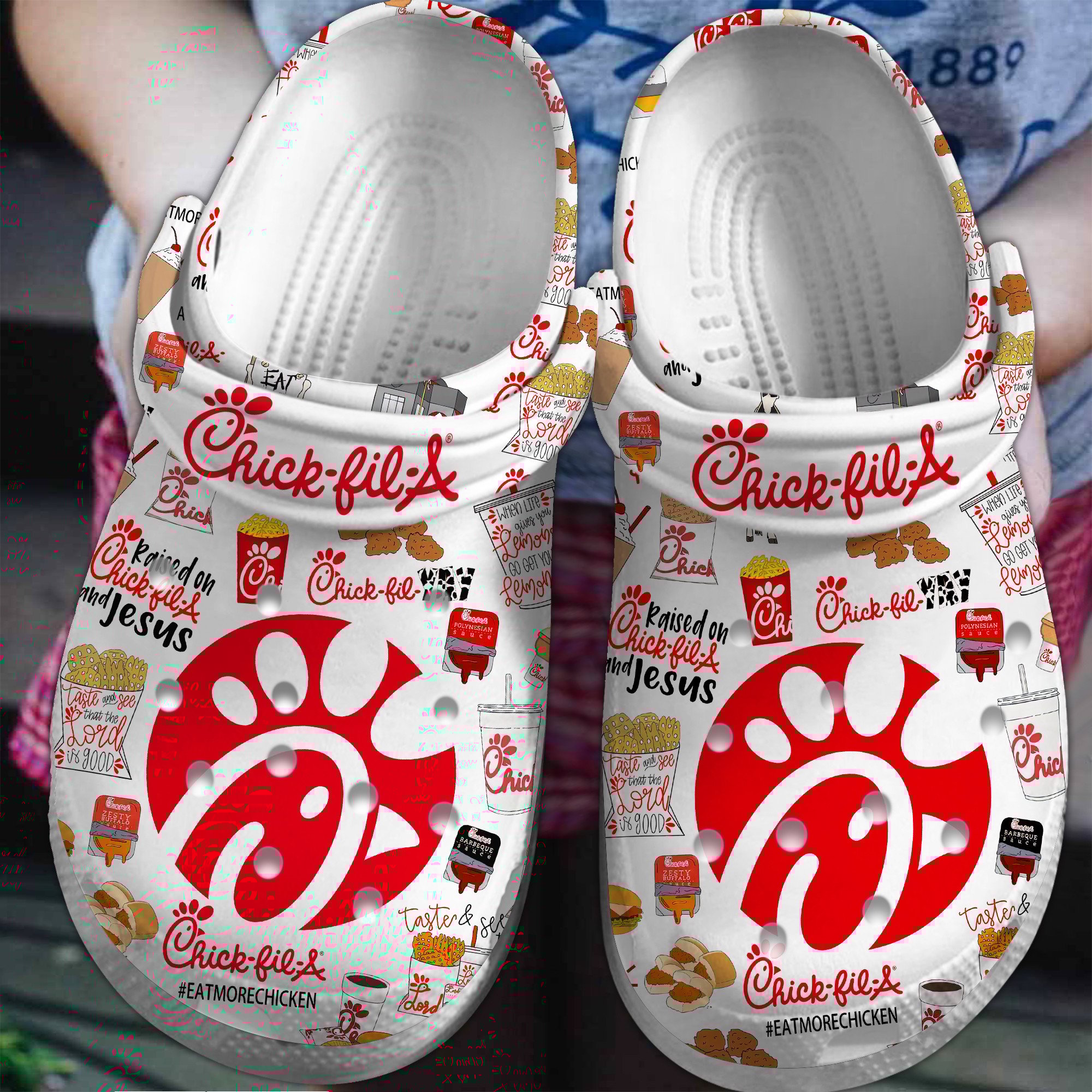 Chick Fil A Food Crocs Crocband Clogs Shoes Comfortable For Men Women and Kids