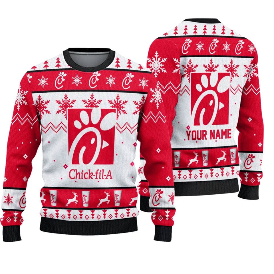 Chick Fil A Ugly Knitted Christmas Sweatshirt