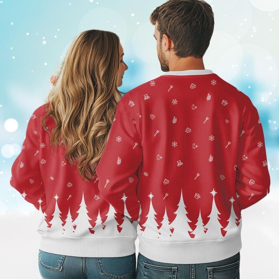 Chicken Christmas Ugly Sweater, Merry Chickmas Ugly Sweater, Farm Animal Sweatshirt, Santa Chicken Sweater - Image 6