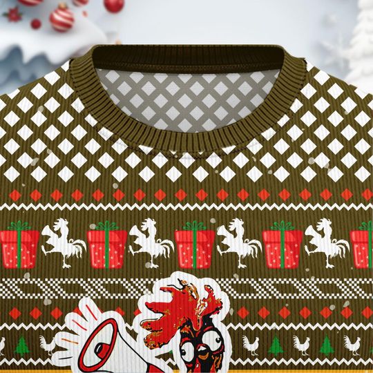 Chicken Christmas Ugly Sweater, Merry Chickmas Ugly Sweatshirt, Xmas Holiday Gift - Image 18
