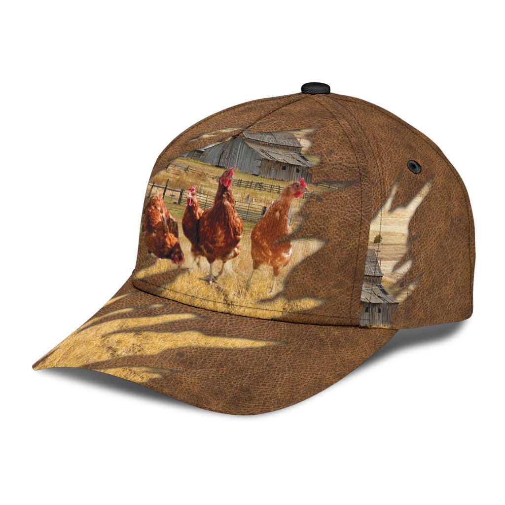 Chicken Classic Cap, Gift for Farmers, Cow Lovers, Chicken Lovers Trucker Hats Custom Hats Gifts For Men & Women