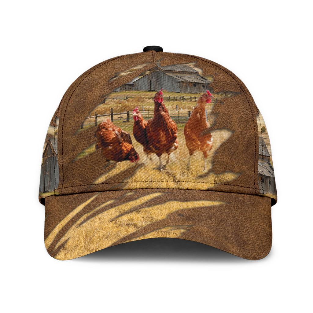 Chicken Classic Cap, Gift for Farmers, Cow Lovers, Chicken Lovers Trucker Hats Custom Hats Gifts For Men & Women