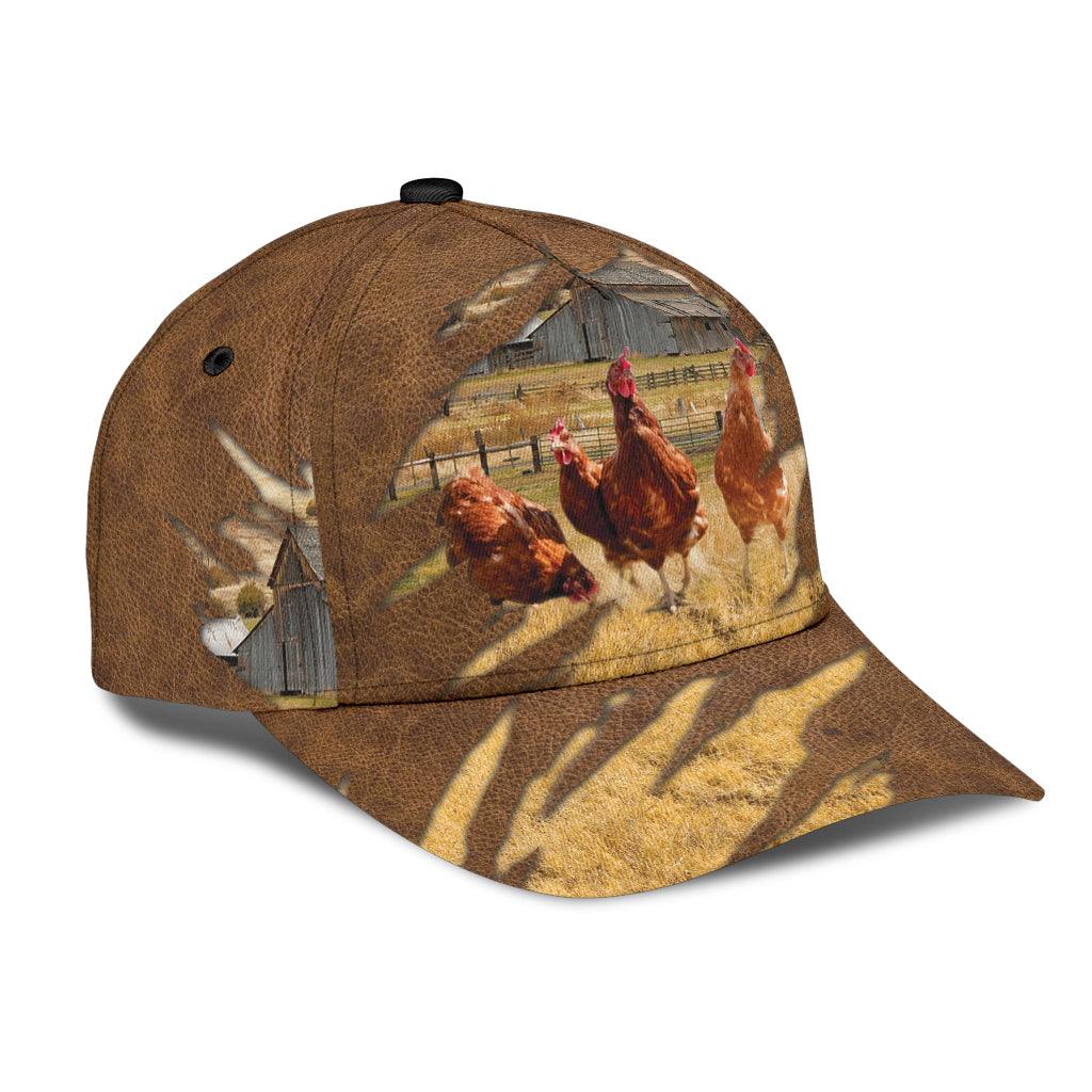 Chicken Classic Cap, Gift for Farmers, Cow Lovers, Chicken Lovers Trucker Hats Custom Hats Gifts For Men & Women