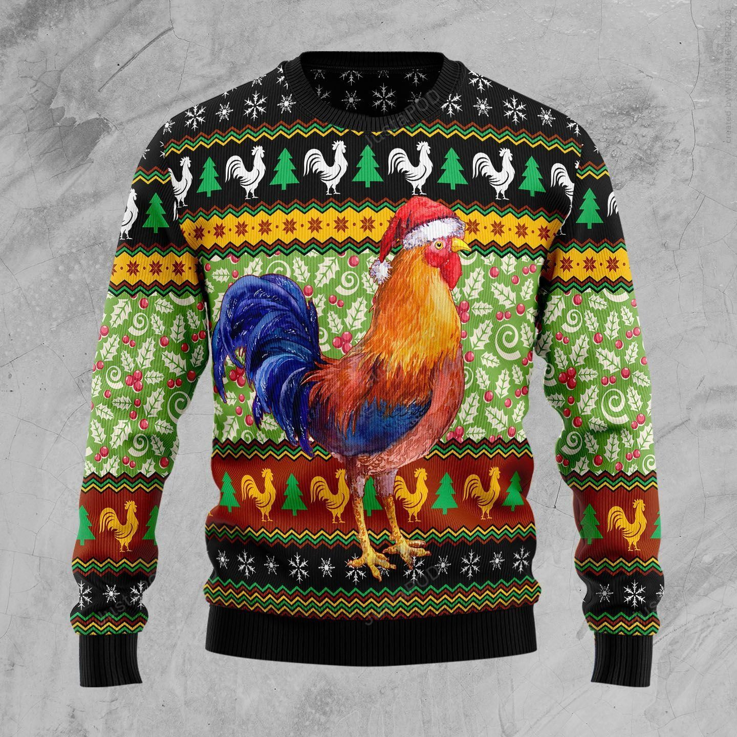 Chicken Cluck Ry Christmas Ugly Christmas Sweater Adult 3D Funny Matching for family