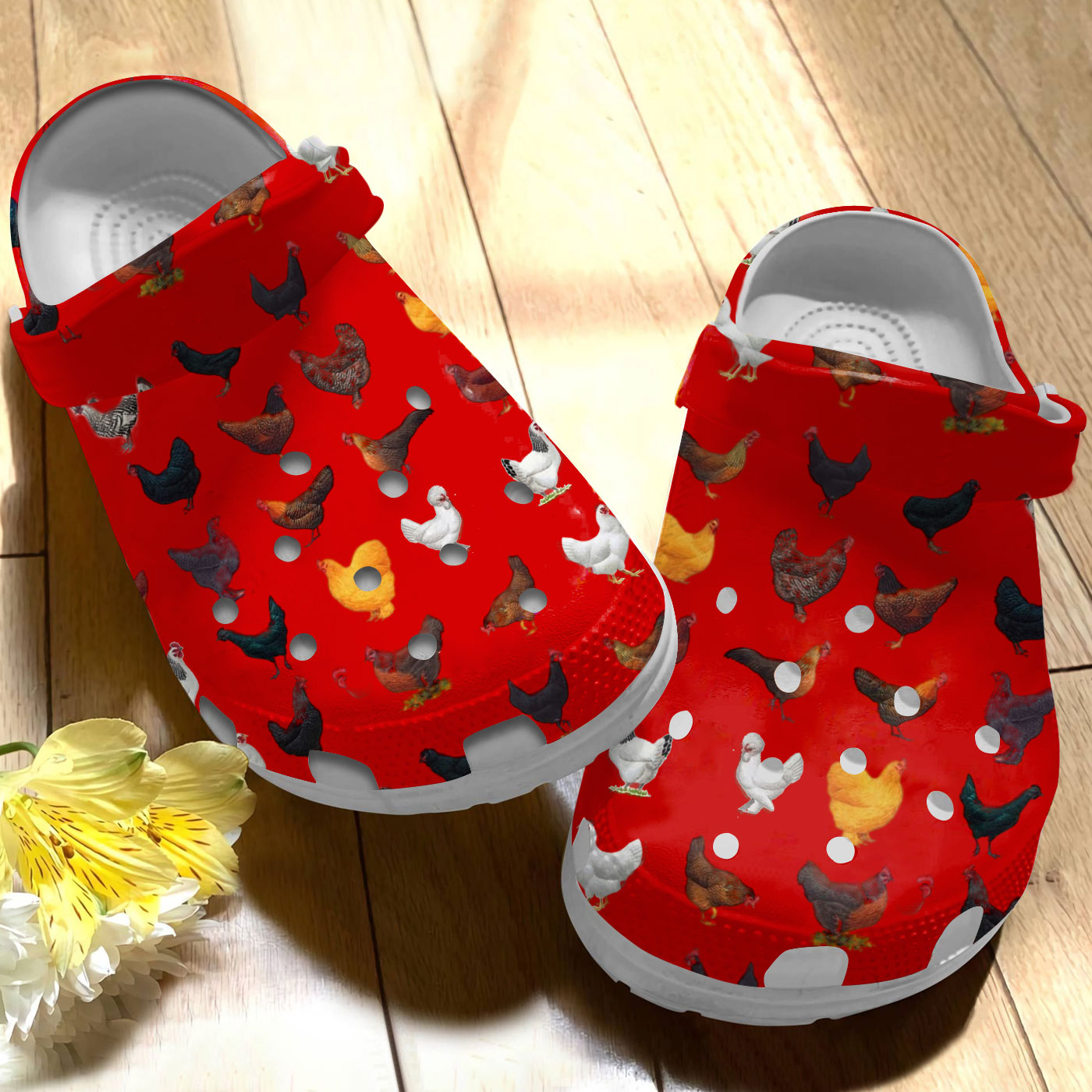 Chicken Crocs Crocband Clogs Shoes Comfortable For Men Women and Kids