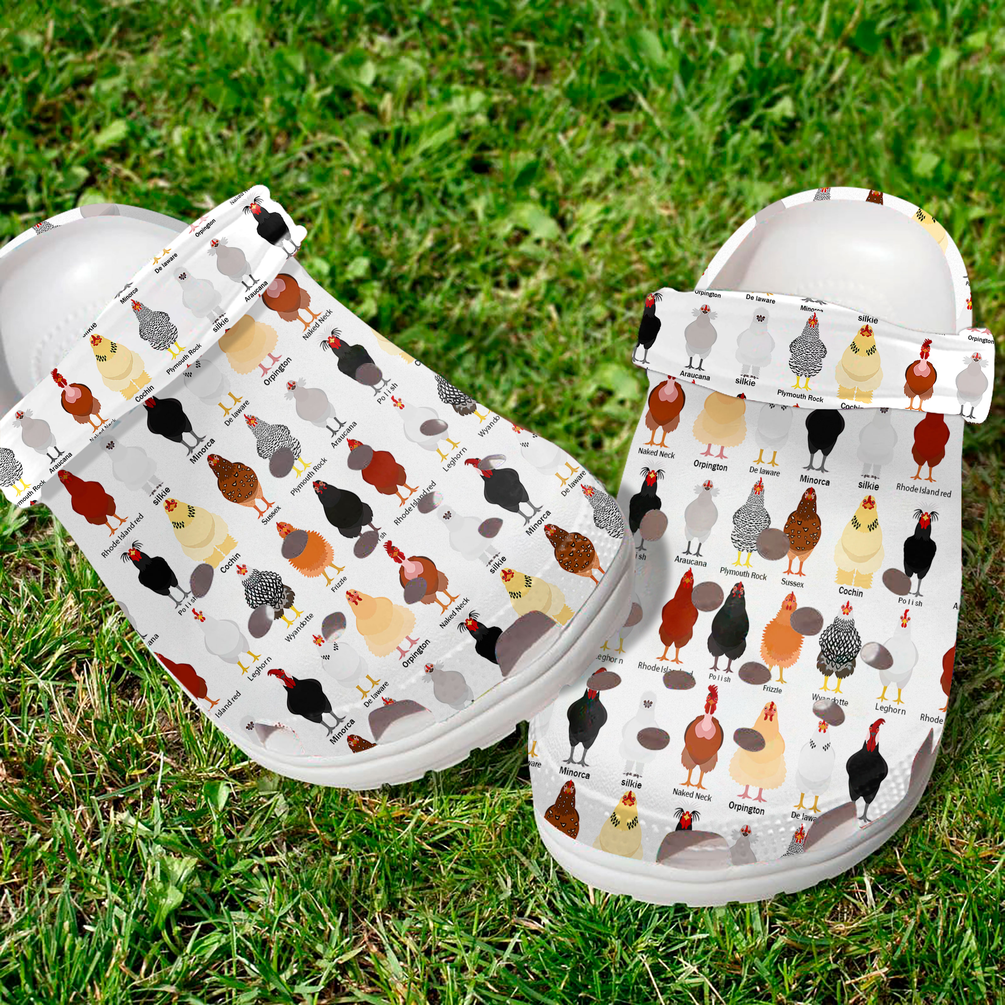 Chicken Crocs Crocband Clogs Shoes Comfortable For Men Women and Kids