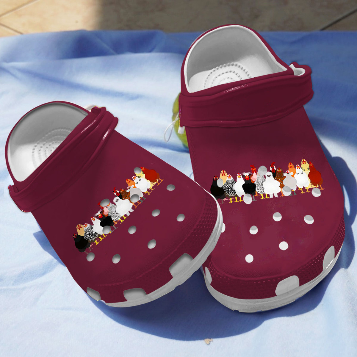 Chicken Crocs Crocband Clogs Shoes Comfortable For Men Women and Kids