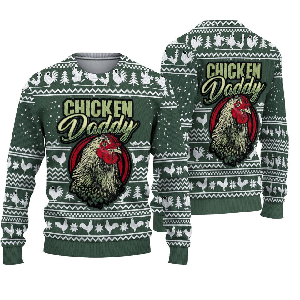Chicken Daddy Ugly Christmas Sweater