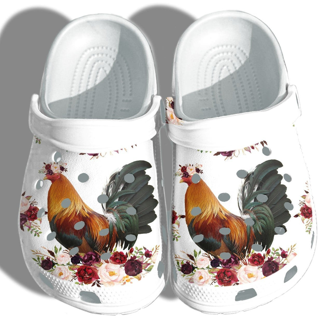 Chicken Flower Cute Clog - Farm Loves Chicken Shoes Mothers Day Gifts