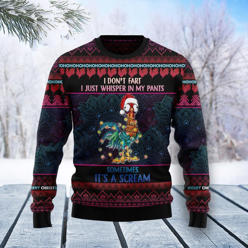 Chicken Funny Christmas Ugly Christmas Sweater Adult 3D Funny Matching for family