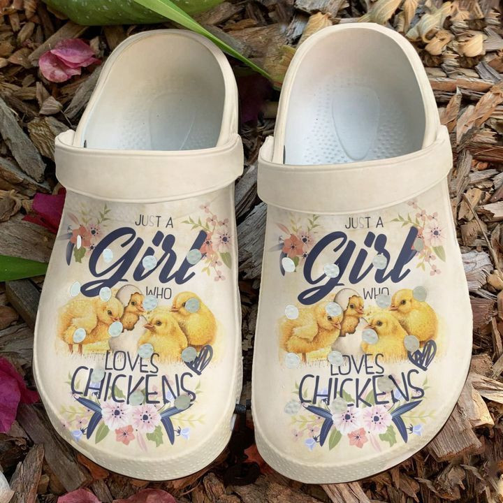 Chicken Just A Girl Who Loves Classic Clogs Shoes
