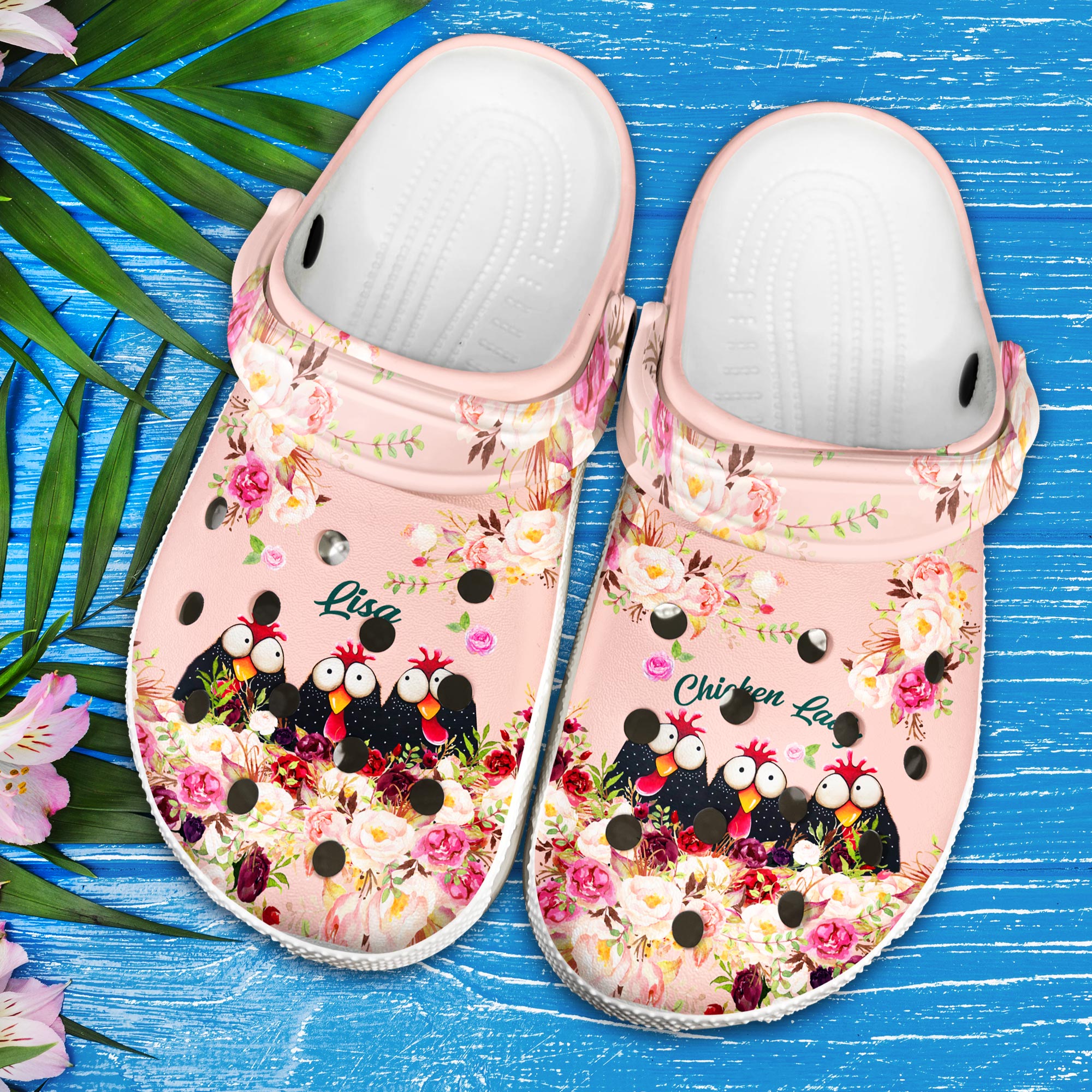 Chicken Lady Croc Shoes - Black Chickens Crocbland Clog Gifts For For Mother Day New