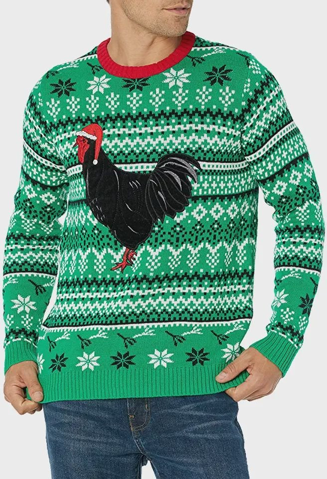 Chicken Ugly Christmas Sweater Adult 3D Funny Matching for family