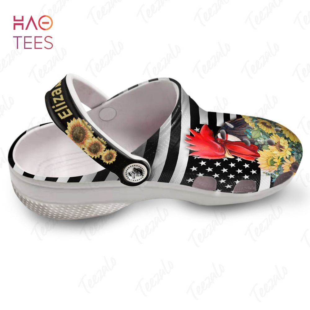 Chicken With Sunflower Crocs Crocband Clogs Shoes Comfortable For Men Women and Kids - Image 2