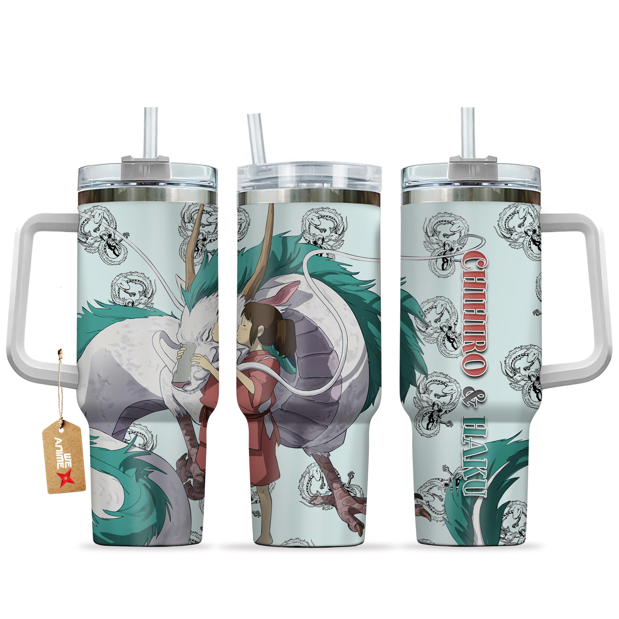 Chihiro and Haku Spirited Away Anime Custom Stanley Cup 40 oz 30 oz Tumbler With HandleTVC2301153