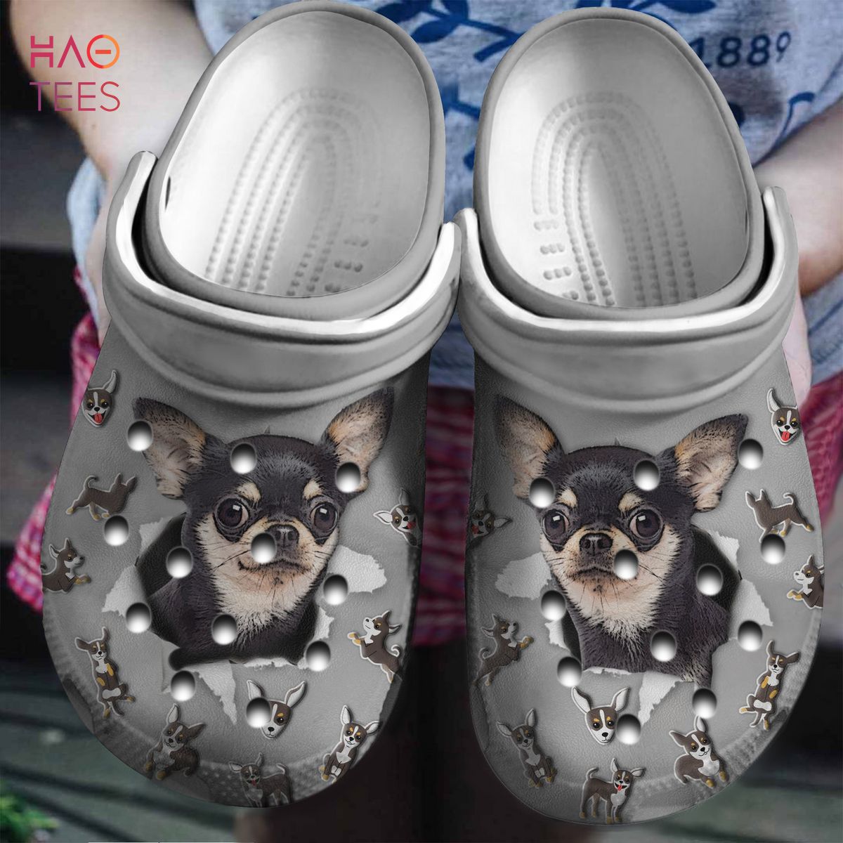 Chihuahua Hole Animal Crocs Crocband Clogs Shoes Comfortable For Men Women and Kids
