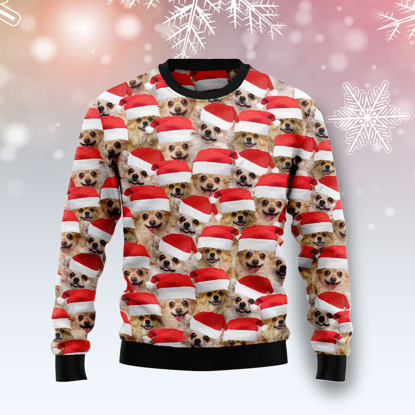 Chihuahua Ugly Christmas Sweater Adult 3D Funny Matching for family