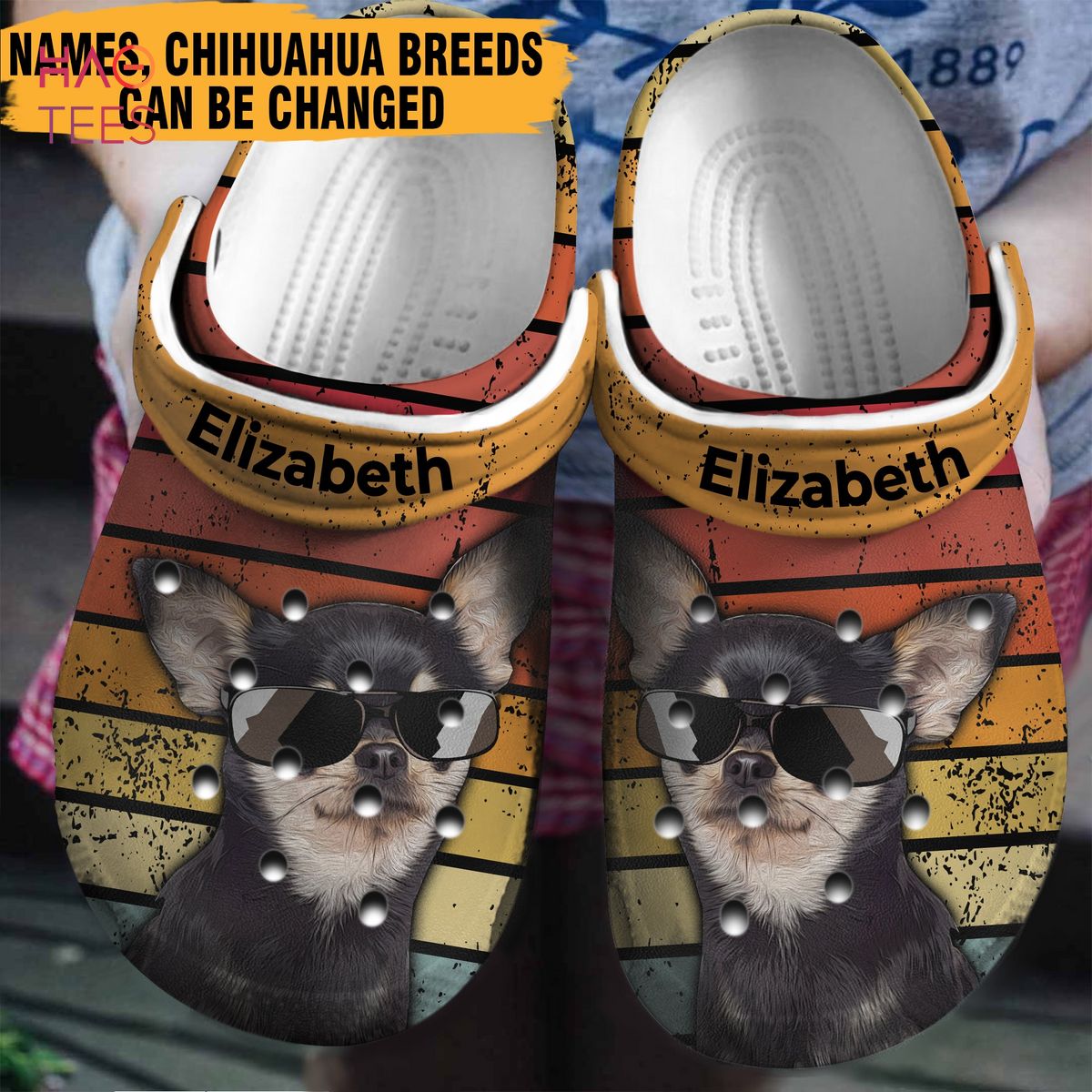 Chihuahua Vintage Animal Crocs Crocband Clogs Shoes Comfortable For Men Women and Kids
