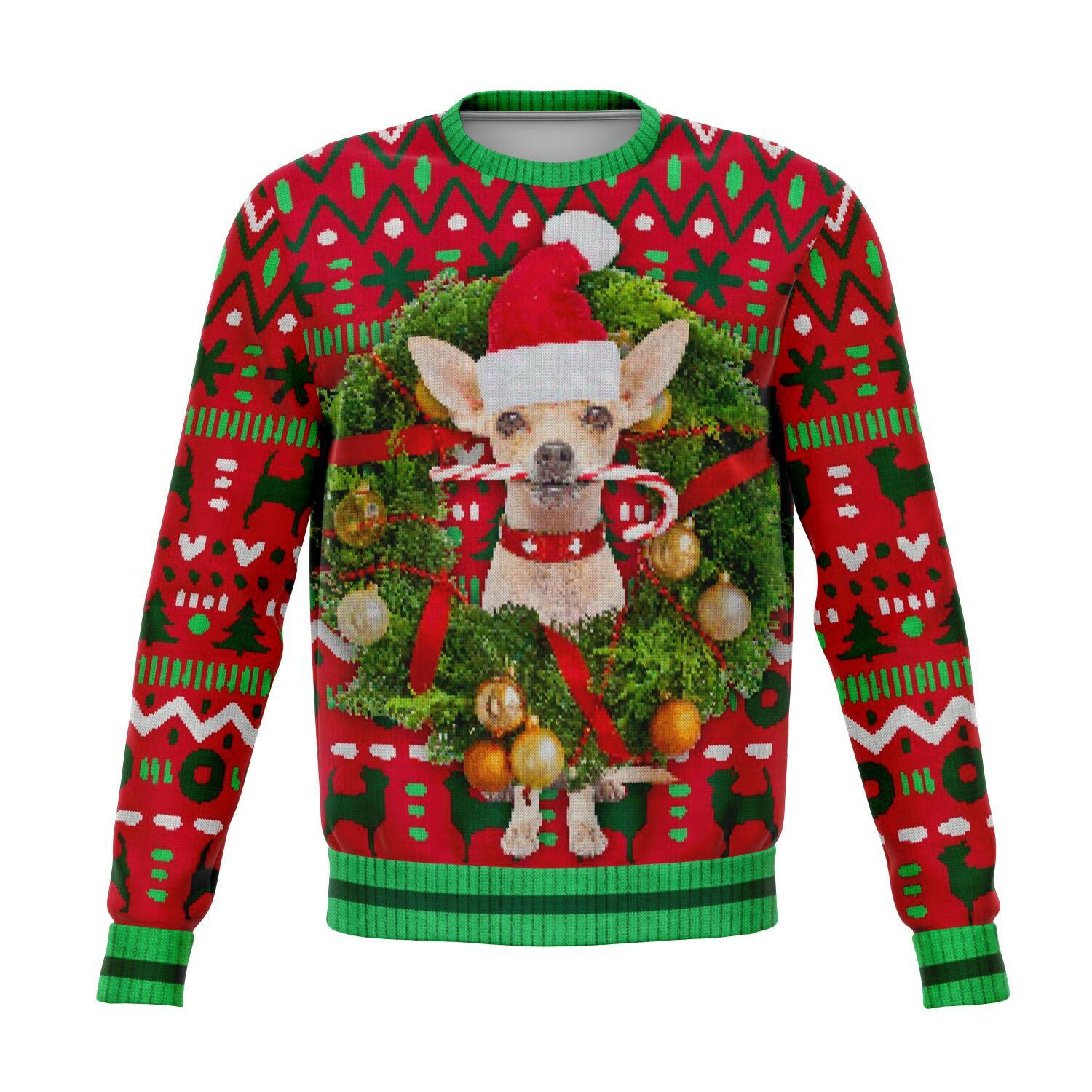 Chihuahua Xmas Life Ugly Christmas Sweater Adult 3D Funny Matching for family