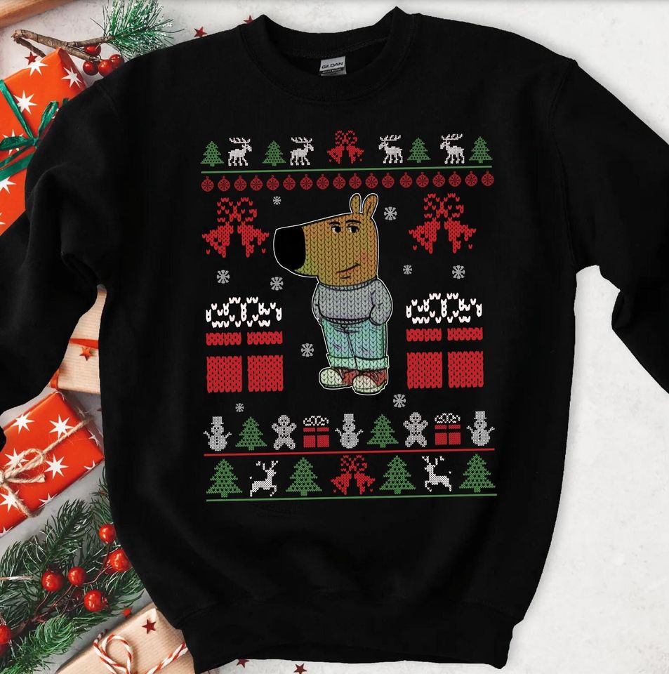 Chill Guy Meme Funny Christmas Sweatshirt,  My New Character Chill Guy Sweatshirt