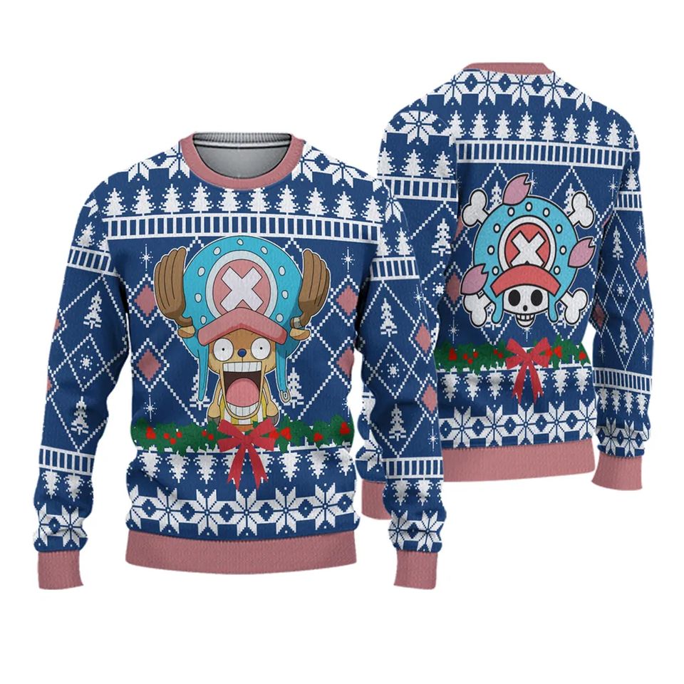 Chopper Onepiece Christmas Ugly Sweatshirts, Gifts for Fan