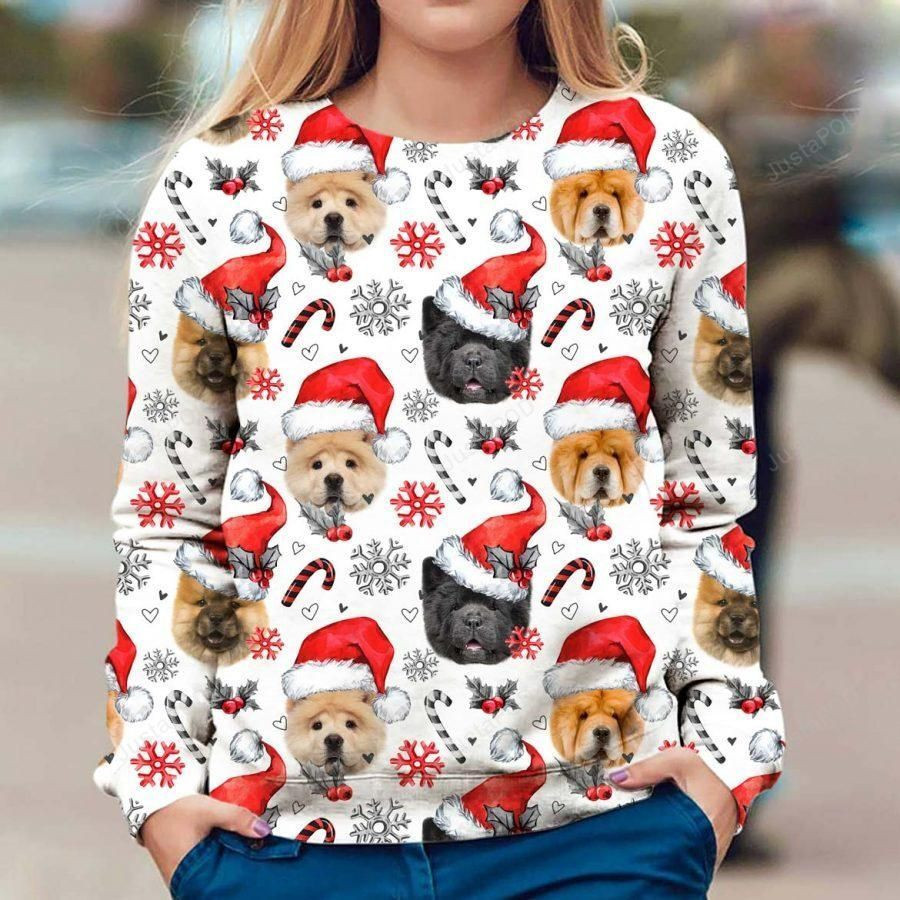 Chow Chow Ugly Christmas Sweater Adult 3D Funny Matching for family
