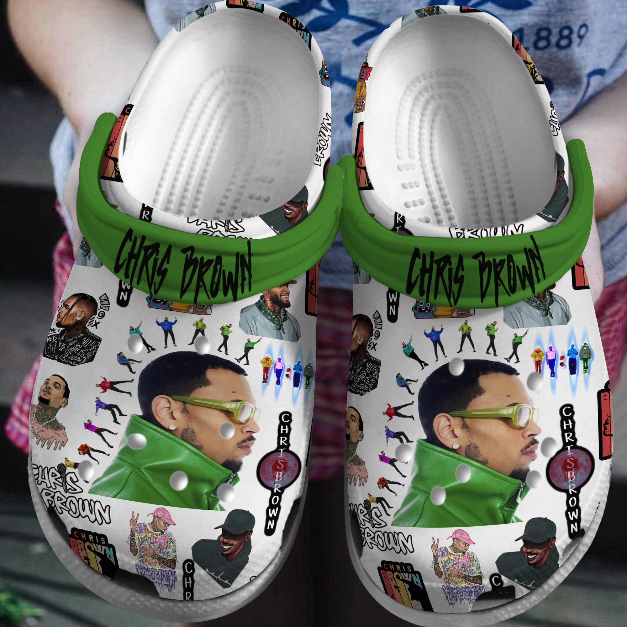 Chris Brown Music Crocs Crocband Clogs Shoes Comfortable For Men Women and Kids