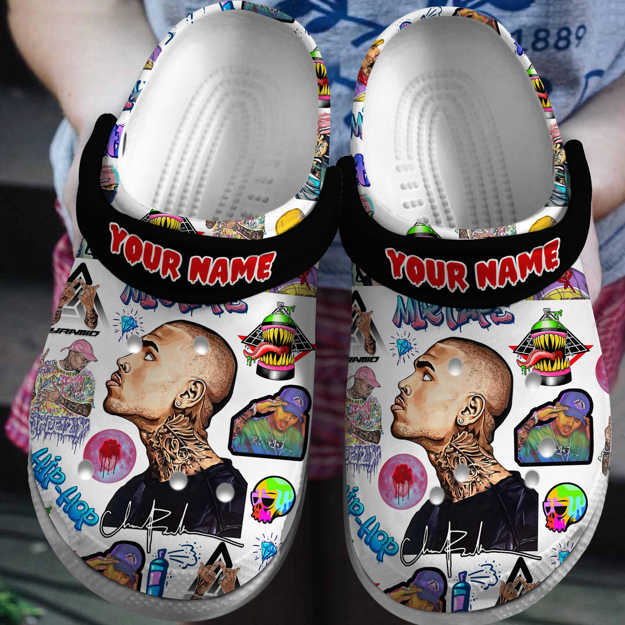 Chris Brown Music Crocs Crocband Clogs Shoes Comfortable For Men Women and Kids