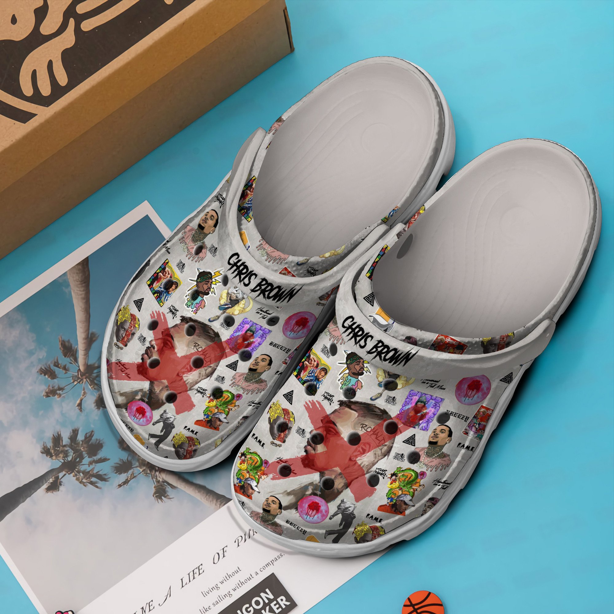 Chris Brown Music Crocs Crocband Clogs Shoes Comfortable For Men Women and Kids - Image 3