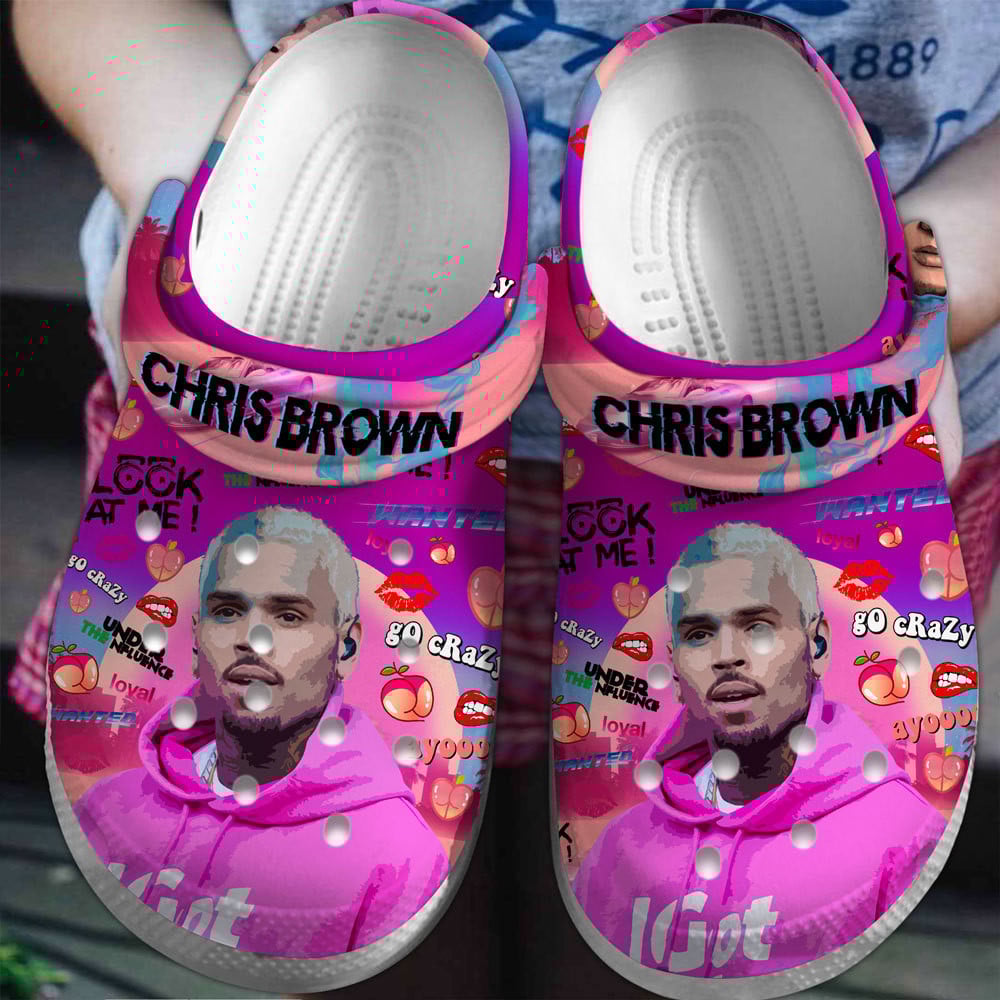 Chris Brown Music Crocs Crocband Clogs Shoes Comfortable For Men Women and Kids
