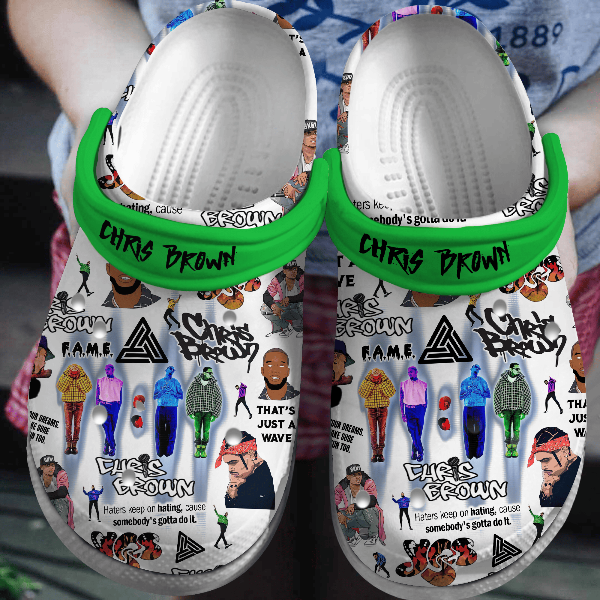 Chris Brown Music Crocs Crocband Clogs Shoes Comfortable For Men Women and Kids