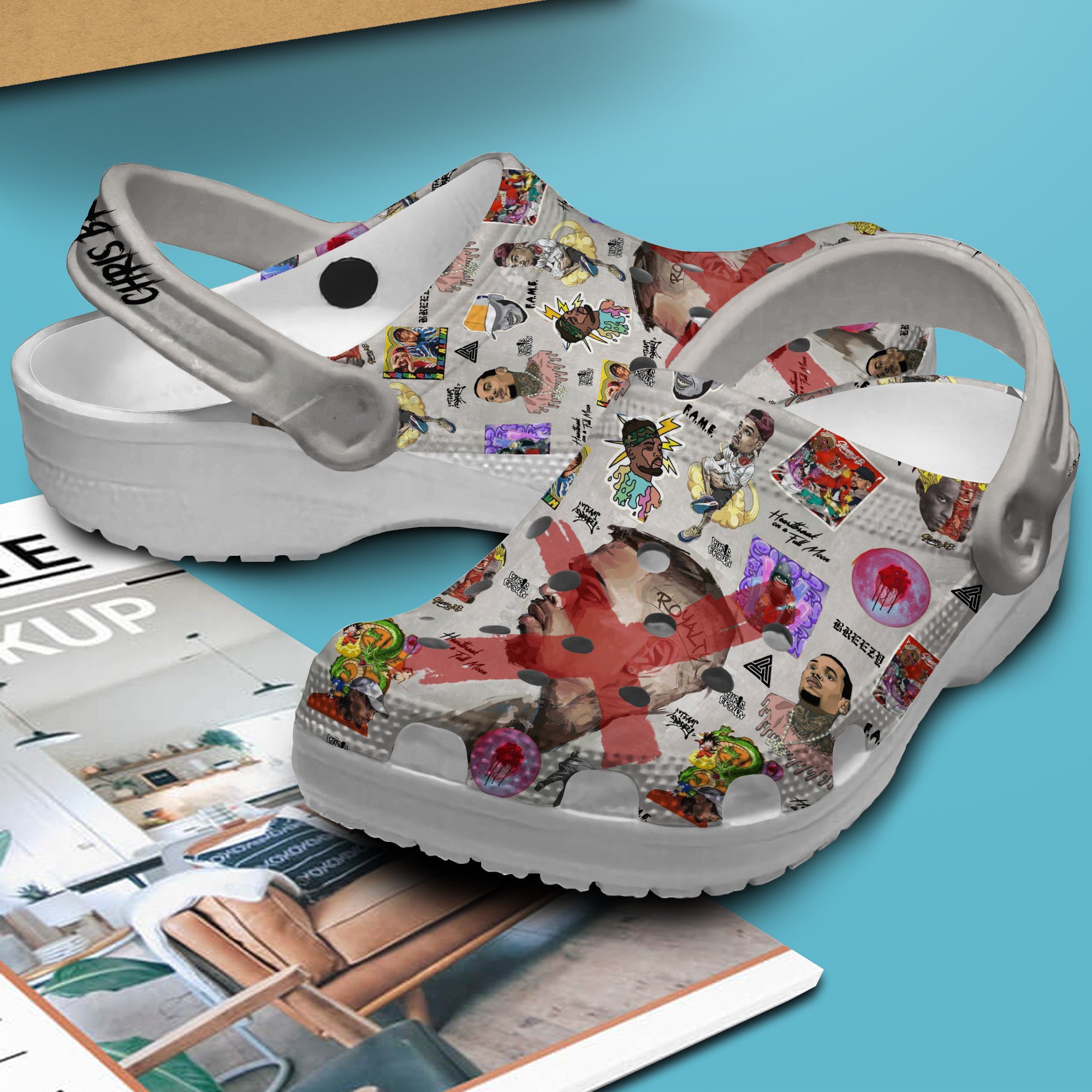 Chris Brown Music Crocs Crocband Clogs Shoes Comfortable For Men Women and Kids - Image 2