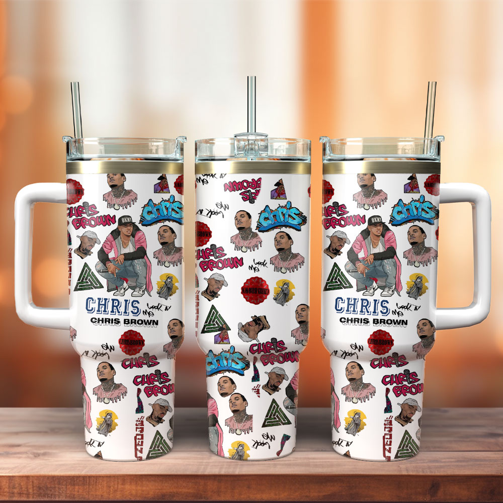 Chris Brown Singer Music Custom Stanley Cup 40 oz 30 oz Tumbler With HandleTVC2301292