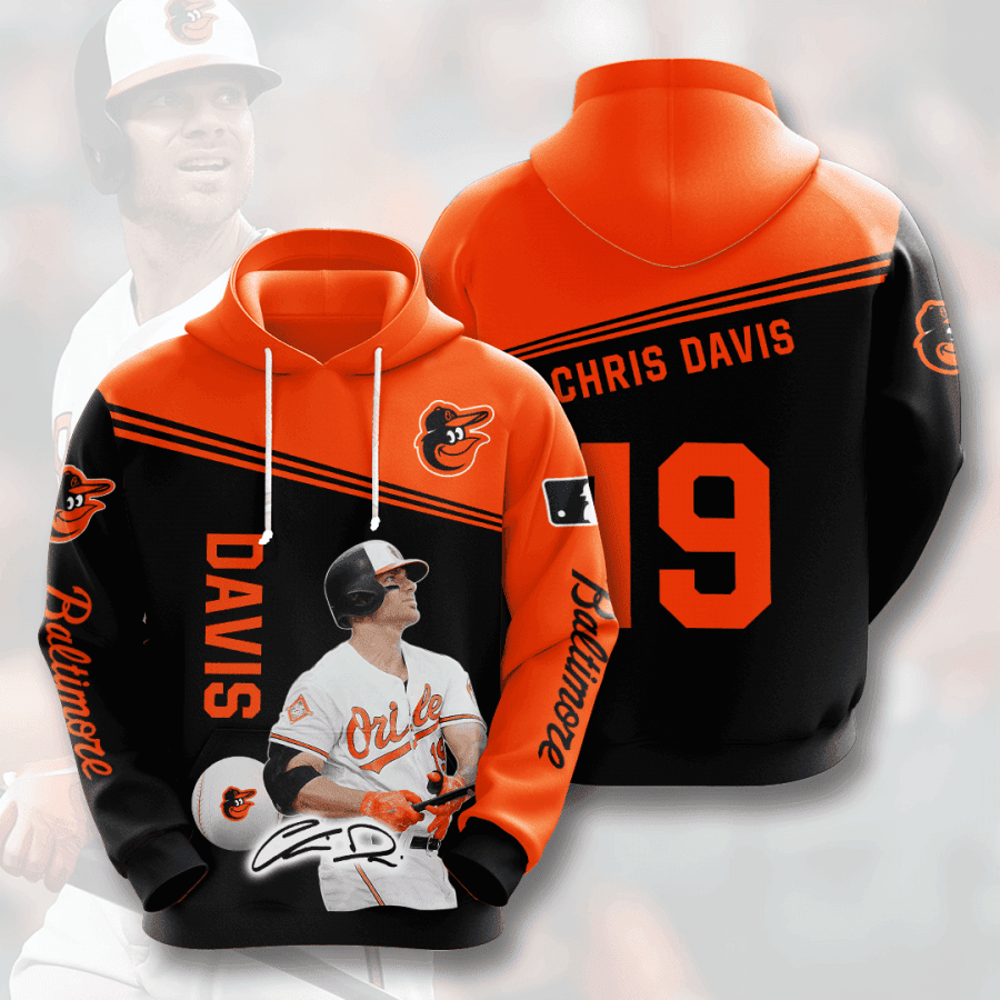 Chris Davis Baltimore Orioles 3D All Over Print Hoodie, Zip Hoodie