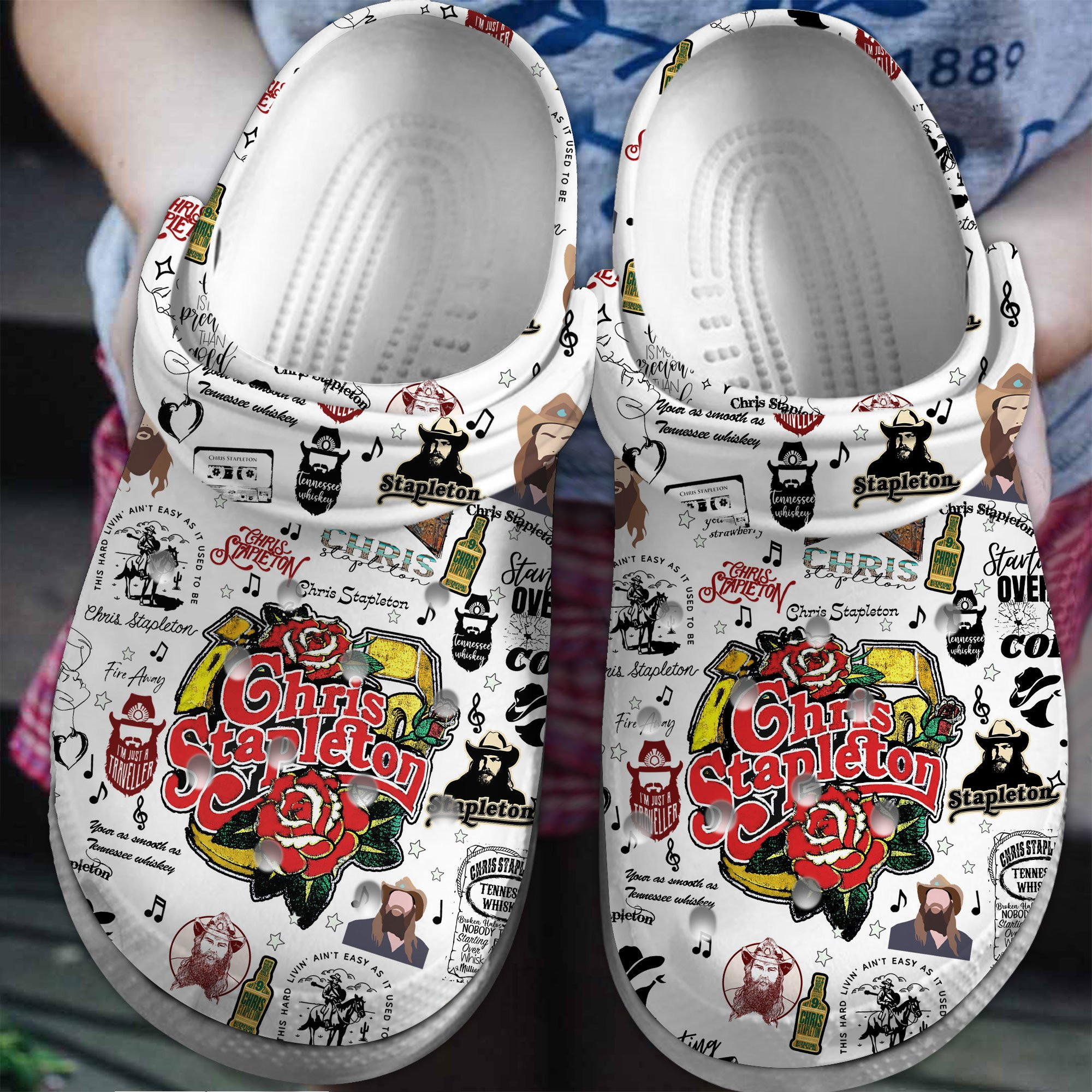 Chris Stapleton Music Crocs Crocband Clogs Shoes Comfortable For Men Women and Kids