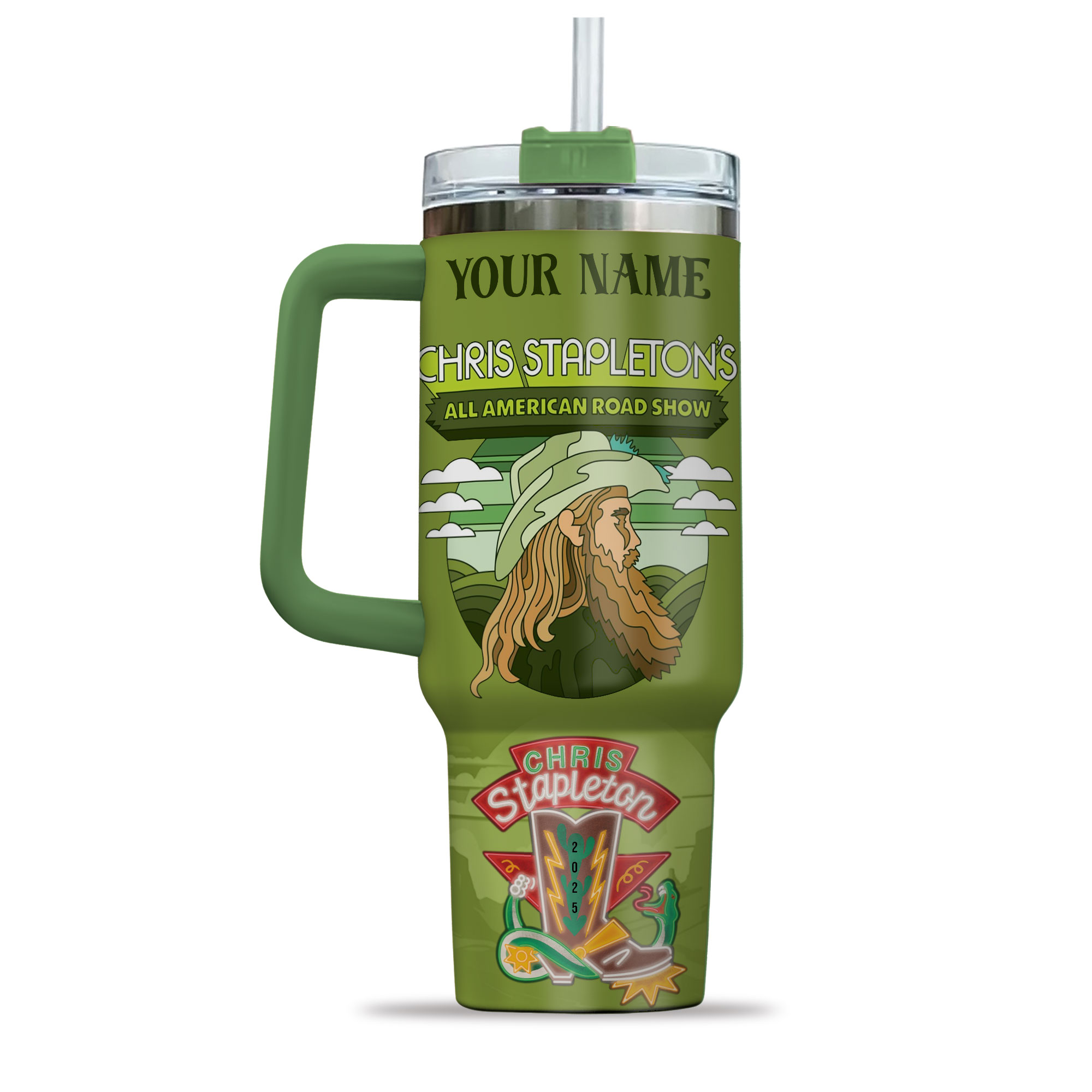 Chris Stapleton Music Custom Stanley Cup 40 oz 30 oz Tumbler With HandleTVC230192 - Image 2