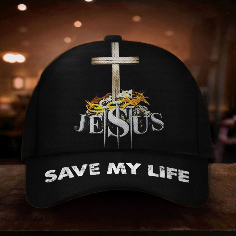 Christian Cross Jesus Save My Life Hat Faith Christian Merchandise Christmas 2021 Gift Ideas Trucker Hats Custom Hats Gifts For Men & Women