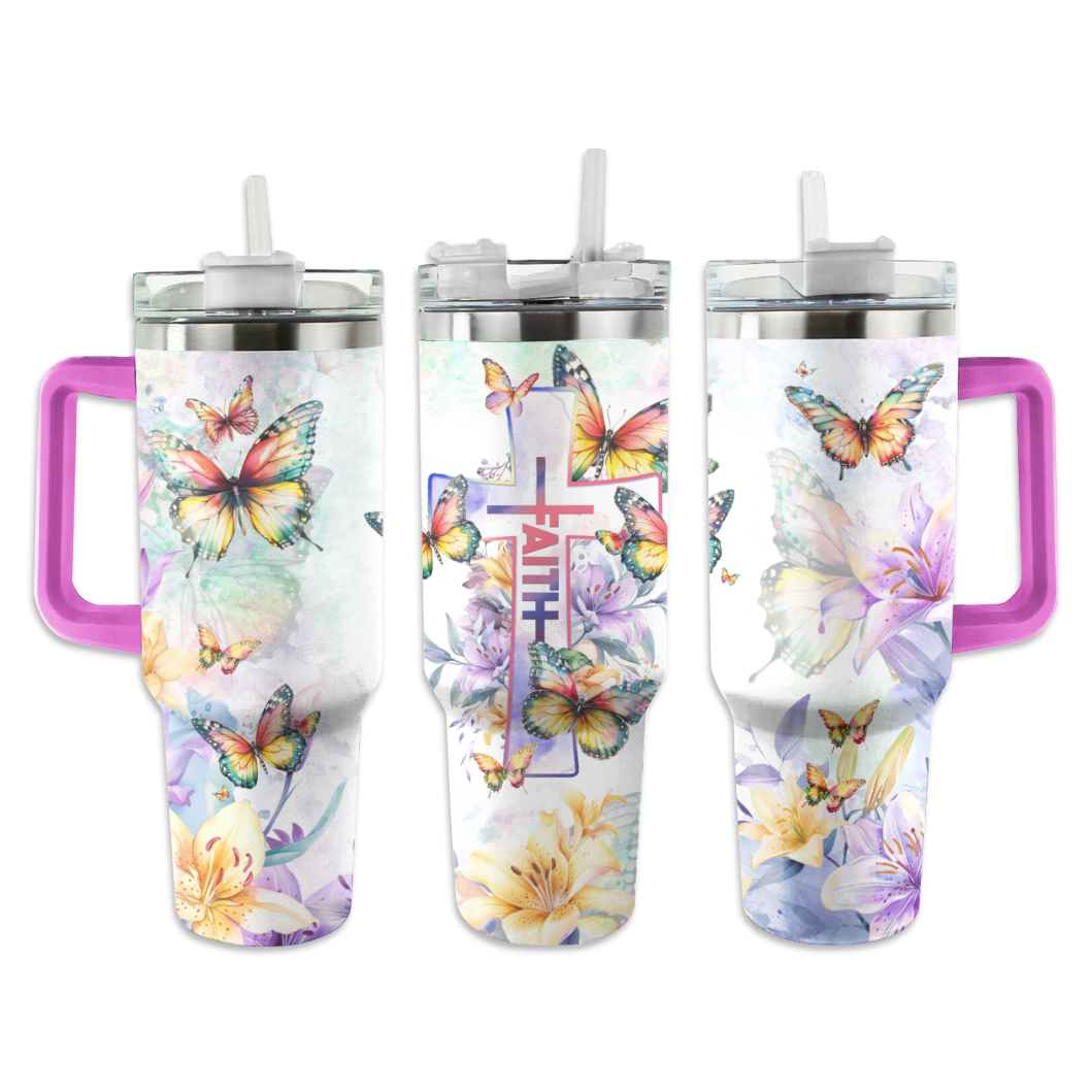 Christian Faith Butterfly Custom Stanley Cup 40 oz 30 oz Tumbler With HandleTVC2301793