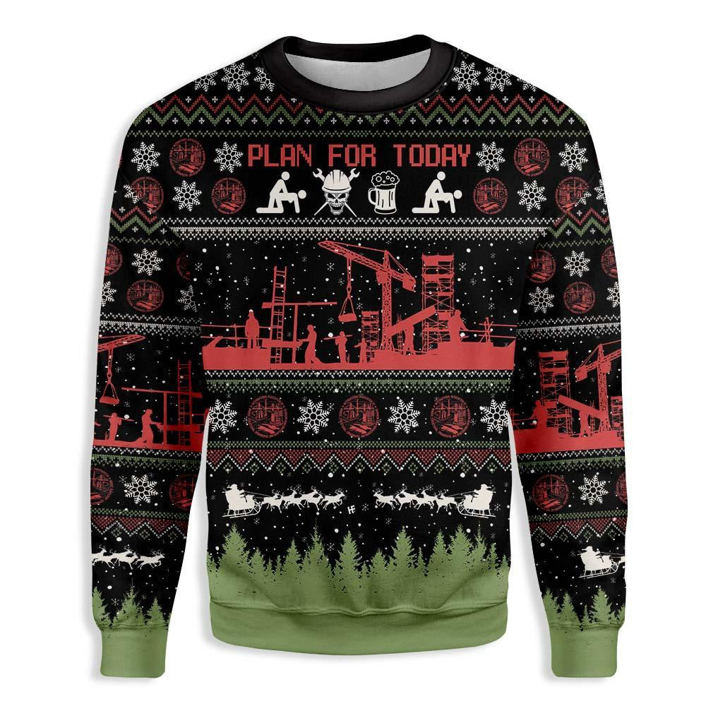 Christian Ironworker Ugly Christmas Sweater Adult 3D Funny Matching for family